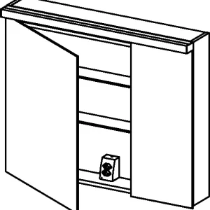 Achat Immédiat Armoire de toilette Alterna format LED plus Cashmere grey
